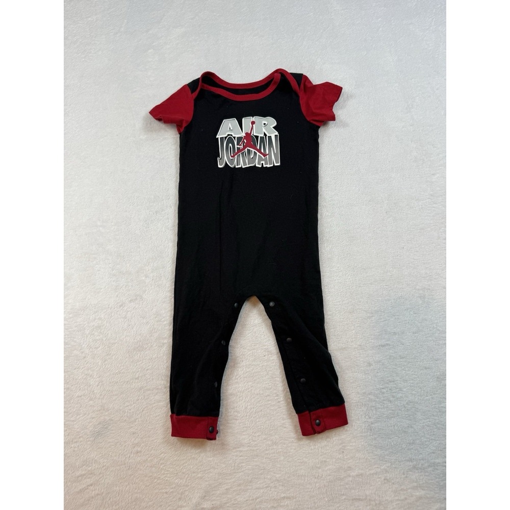 Jordan Jumpman Static Knit Baby Romper Black 18M Toddler Outfit Soft Jersey‎